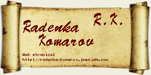 Radenka Komarov vizit kartica